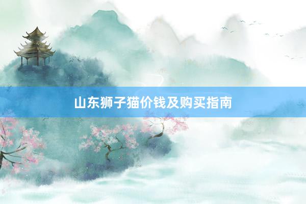 山东狮子猫价钱及购买指南